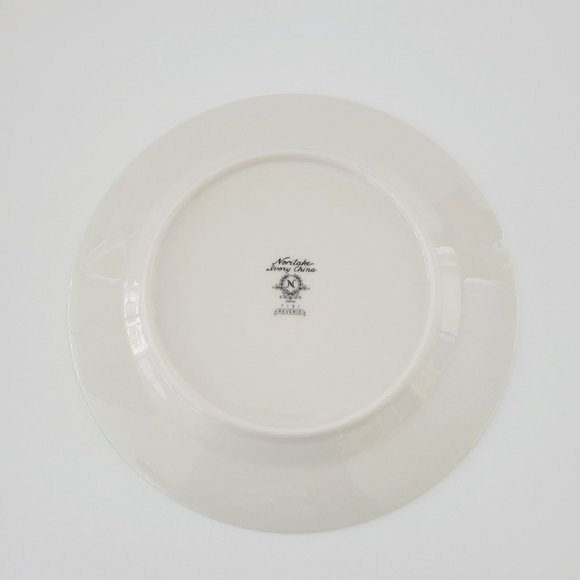 Noritake Reverie Green Trim 2 Salad Plates, Wildflower & Butterfly Spring Dishes - Picture 6 of 9